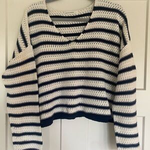 Fisherman Core Cropped Striped Sweater